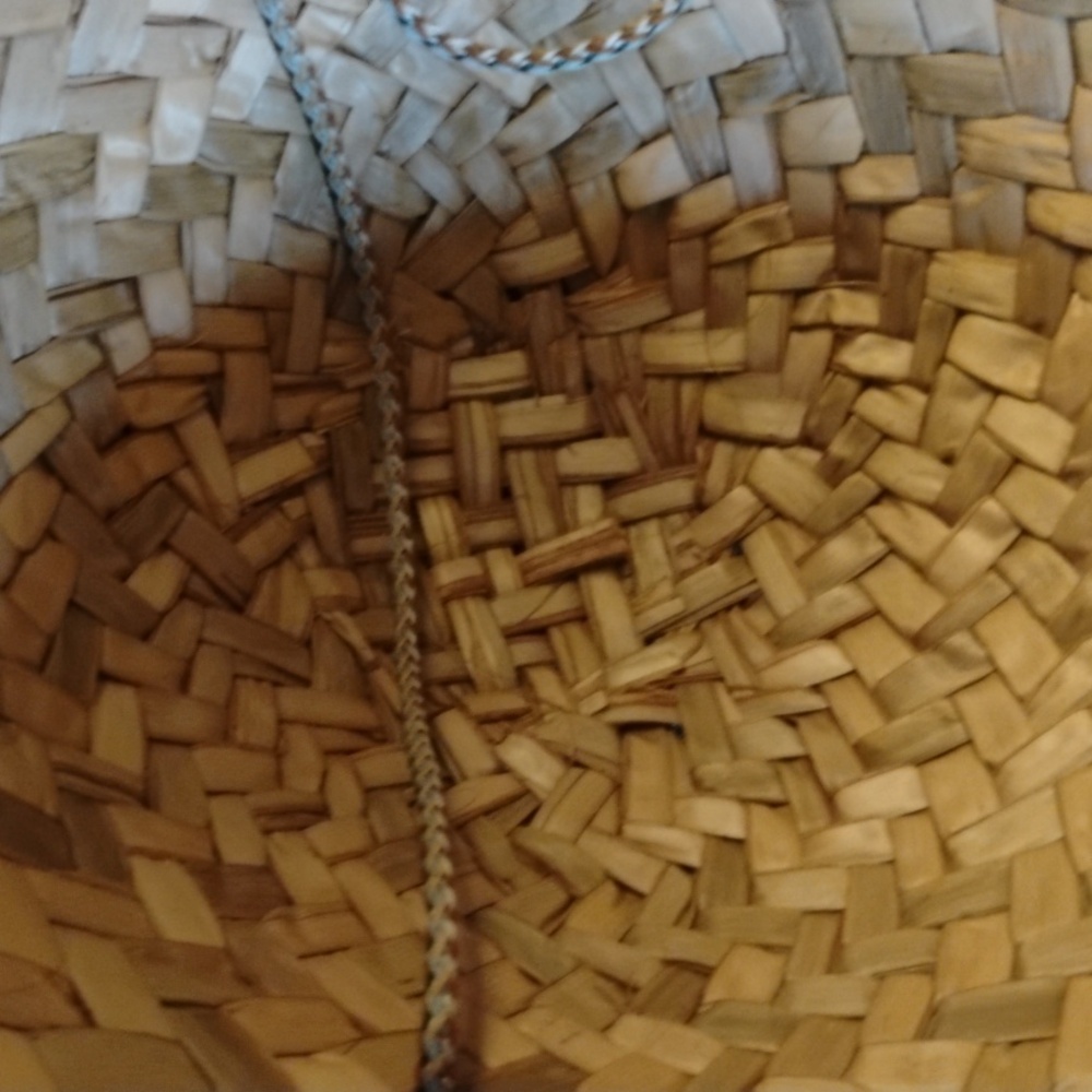 Vintage Tan Woven Straw Conical Hat - Picture 13 of 13